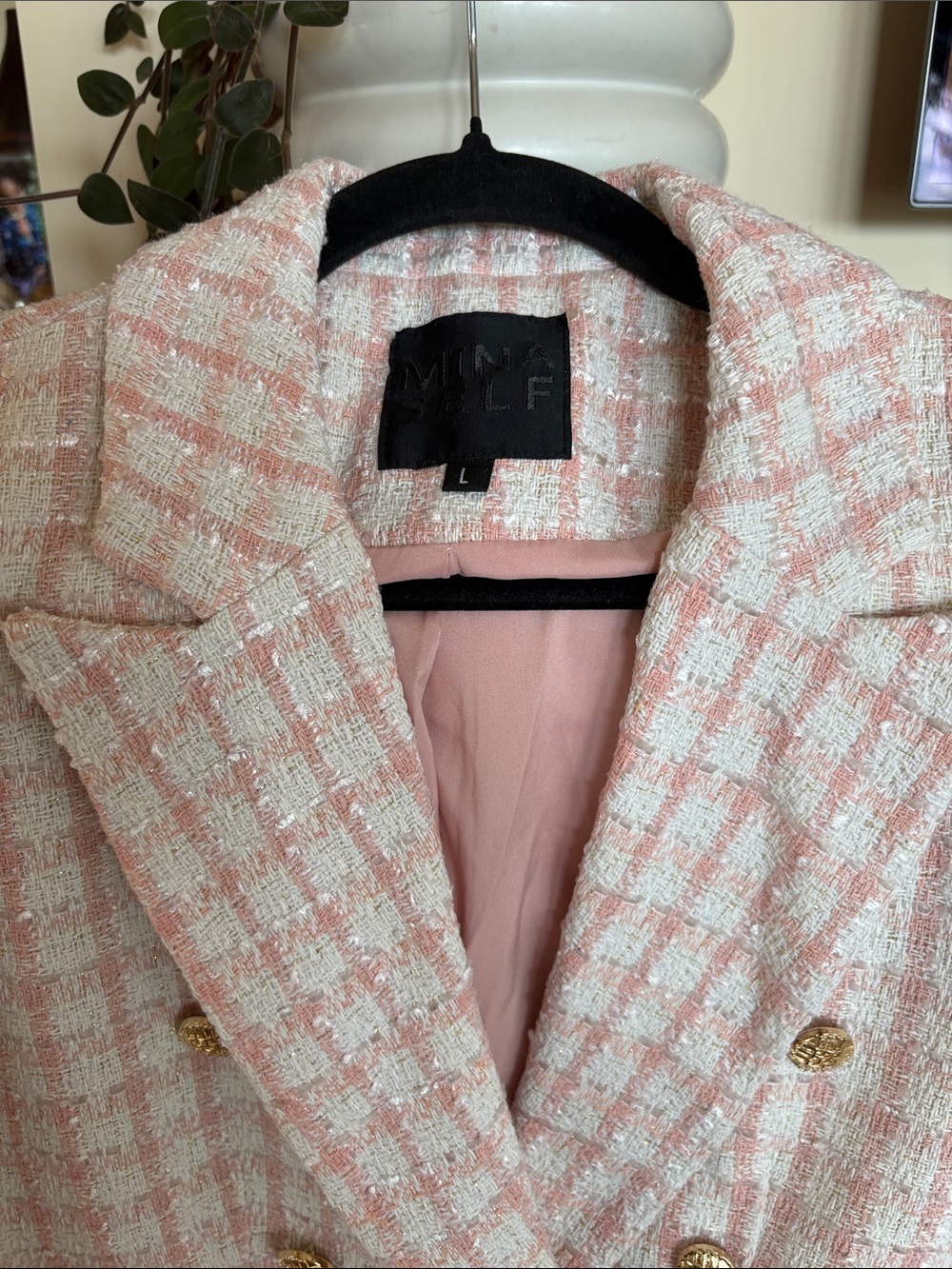 Mina Self Tweed Blazer - Picture 3 of 5